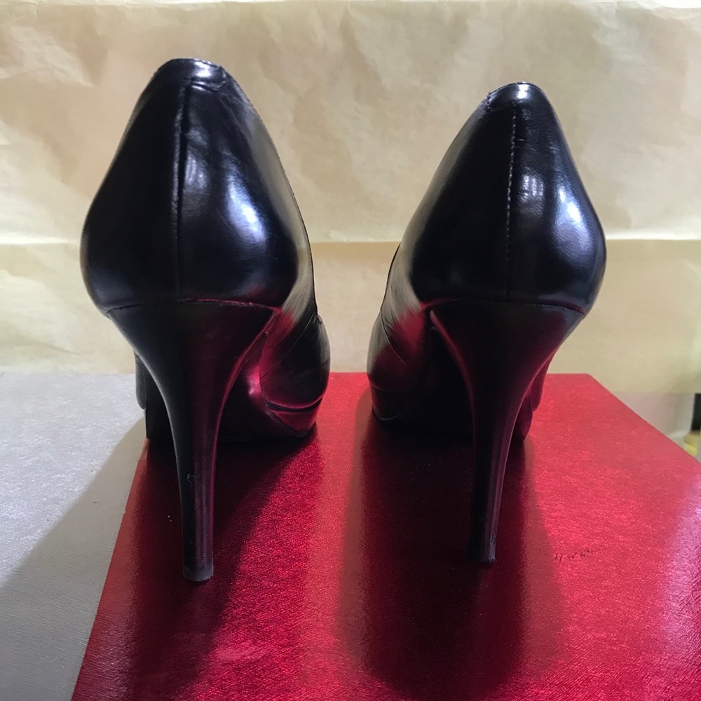 Nine West Black Platform Pointed Toe High Heels - Picture 4 of 11